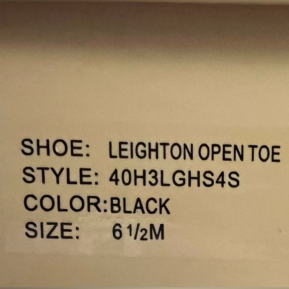 NWT Michael Kors black Suede open-toe heels - Picture 7 of 8